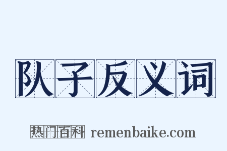 队子反义词是什么意思的图片